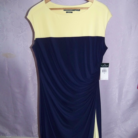 Ralph Lauren Dresses & Skirts - NWT Ralph Lauren Sleeveless Navy/Yellow Dress